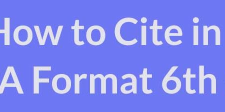 Guide to Citing in APA Format