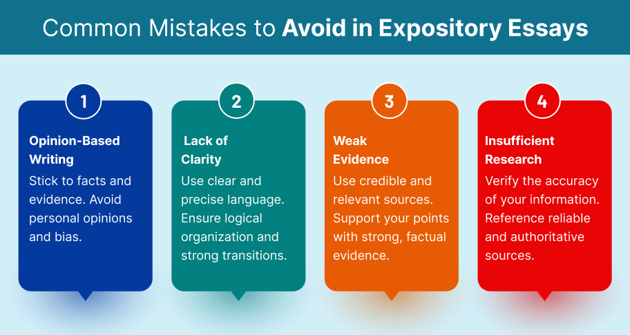 common mistakes to avoid in an expository essay